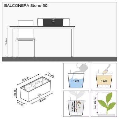 Jardinera BALCONERA Stone
