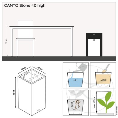 Maceta CANTO Stone high
