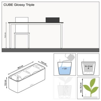 Jardinera CUBE Glossy