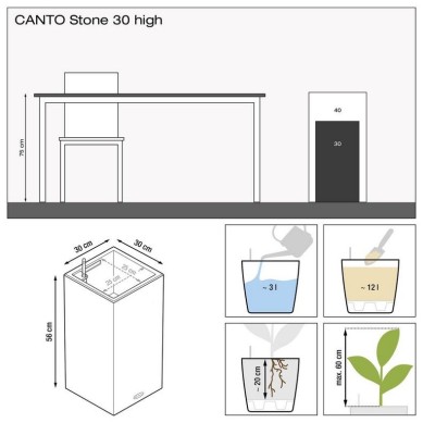 Maceta CANTO Stone high