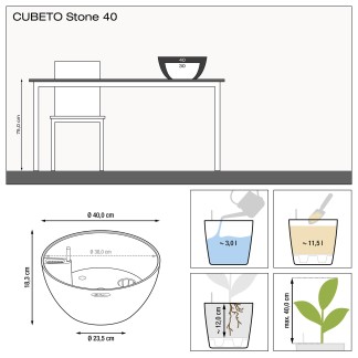 Maceta CUBETO Stone