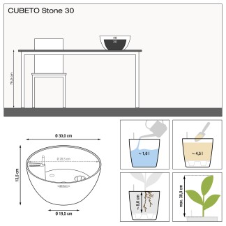 Maceta CUBETO Stone