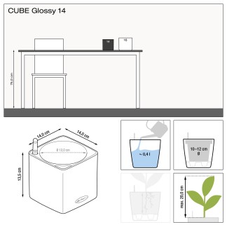 Maceta CUBE Glossy