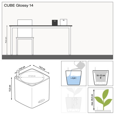Maceta CUBE Glossy